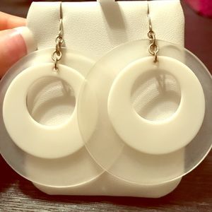 Vintage white 80’s earrings